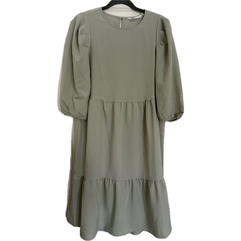 Only Textured Green Midi Dress